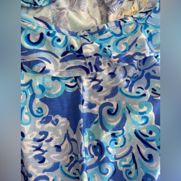 Lilly Pulitzer Billie Dress SZ S Saltwater Blue Suns Out Funs Out - Picture 8 of 14